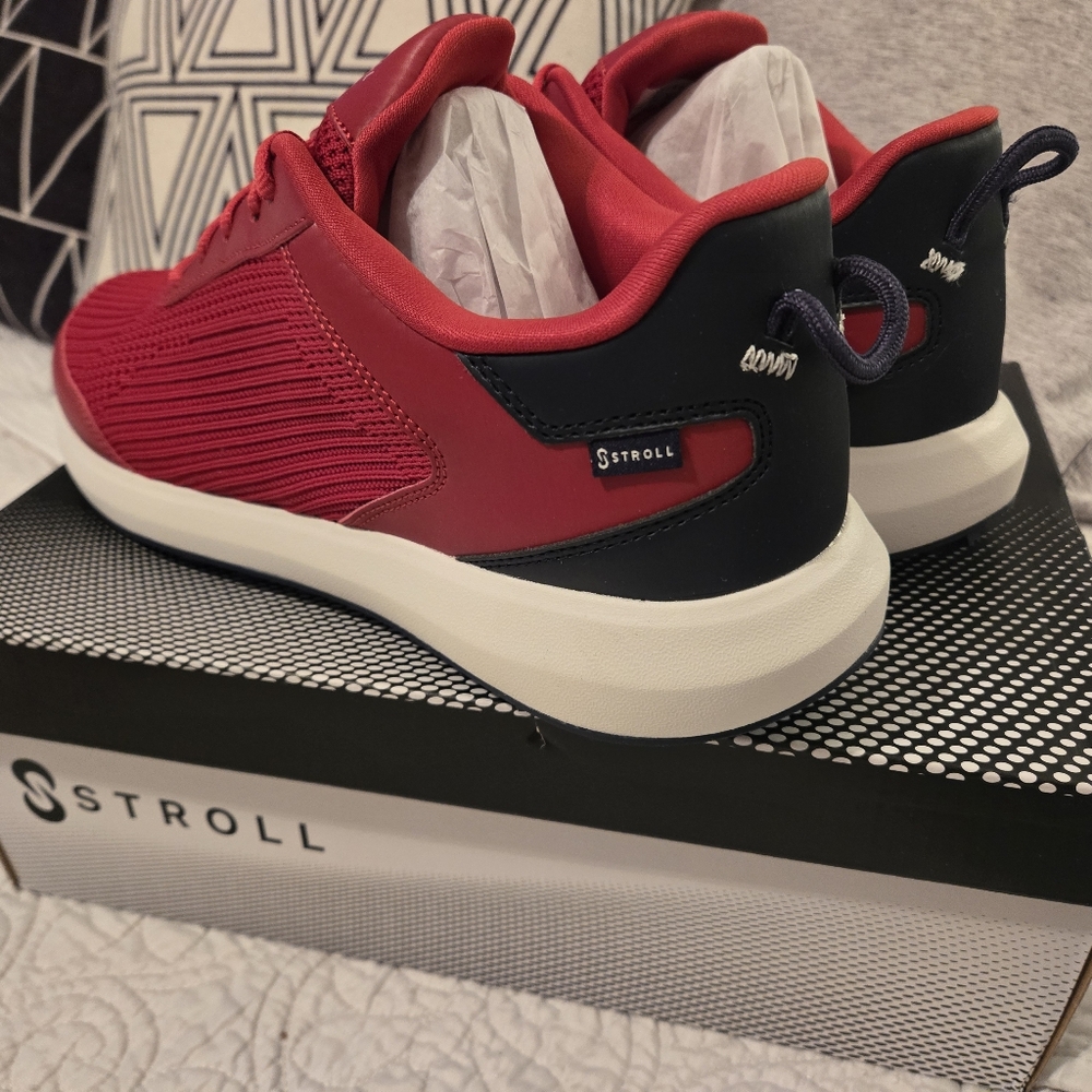 Brand New Stroll Performance Knit Golf Shoes. Size 11 Red White Black